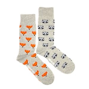 Men’s Socks | Fox and Racoon | Mismatched